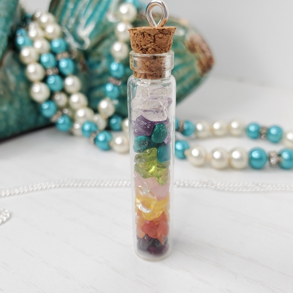 CLOSET CLOSING Chakra Pixie Bottle Necklace - Picture 9 of 11
